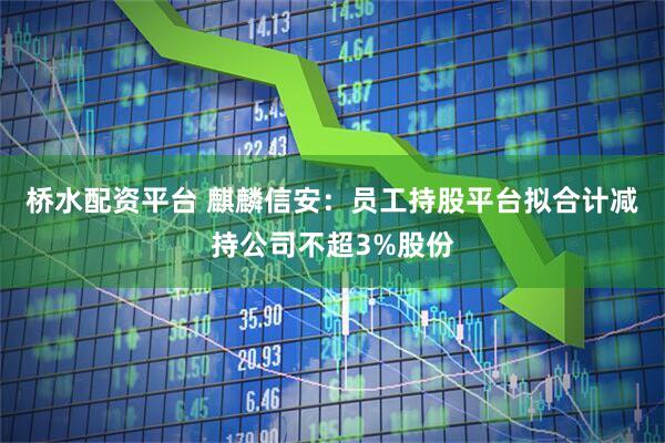 桥水配资平台 麒麟信安：员工持股平台拟合计减持公司不超3%股份