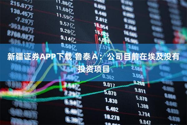新疆证券APP下载 鲁泰Ａ：公司目前在埃及没有投资项目